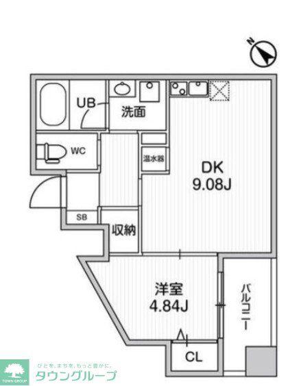 ドゥーエ東高円寺(1LDK/8階)の間取り写真