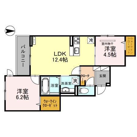 アン シャンテ(2LDK/3階)の間取り写真