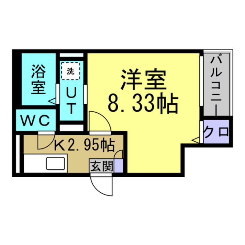 JACK FUNAIRII(1K/3階)の間取り写真