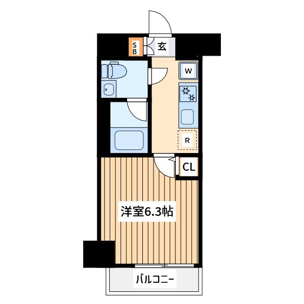 クレストタップ新横浜(1K/10階)の間取り写真
