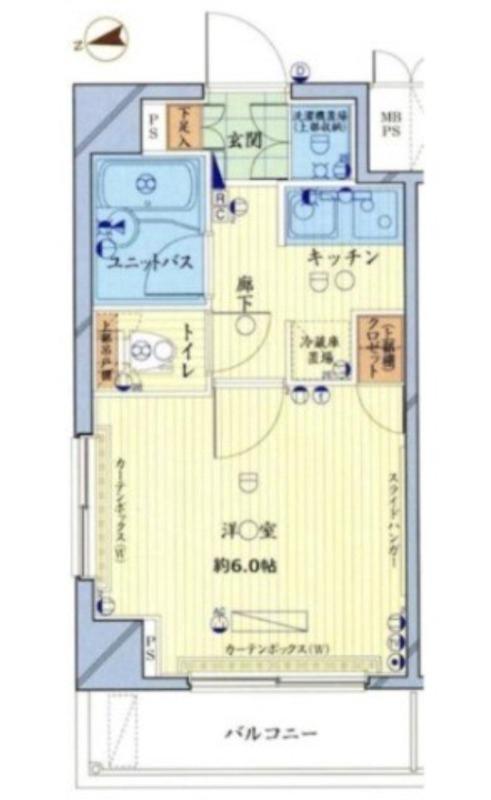 ルーブル中延弐番館(1K/7階)の間取り写真