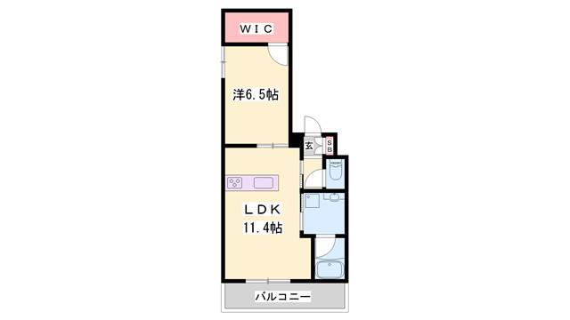 ラ ピエノ(1LDK/3階)の間取り写真