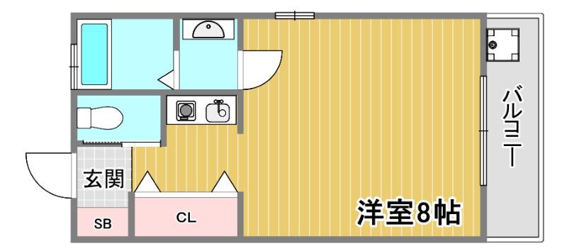 ドメスティック南光荘(ワンルーム/1階)の間取り写真