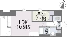 パセオ平尾(1LDK/8階)の間取り写真