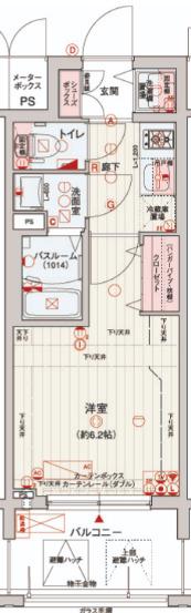 LC梅田北(1K/10階)の間取り写真