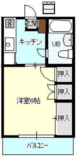 SAKURAハイツ(1K/1階)の間取り写真