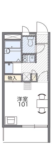 レオパレスシェル都II(1K/1階)の間取り写真
