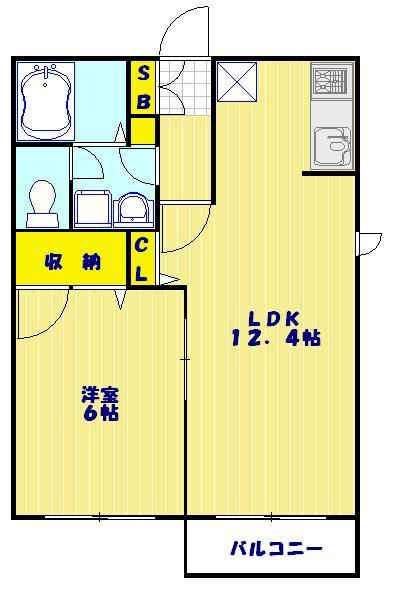 ベル エスペランサ ドゥ 913430(1LDK/1階)の間取り写真