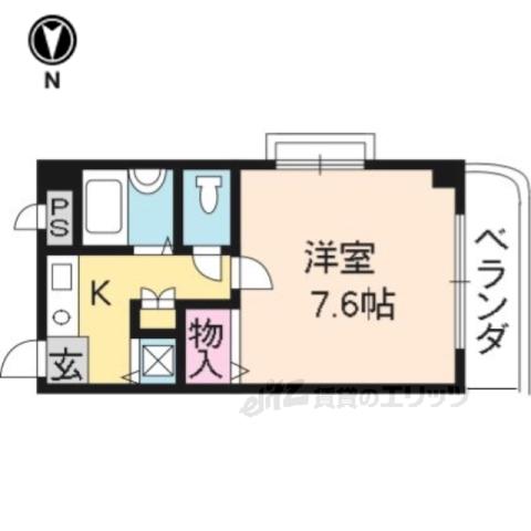 BELLTREE館(1K/3階)の間取り写真