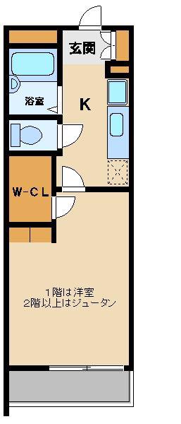 レオパレスフォーシーズン(1K/3階)の間取り写真
