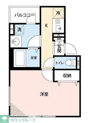 DORF神楽坂(1K/3階)の間取り写真