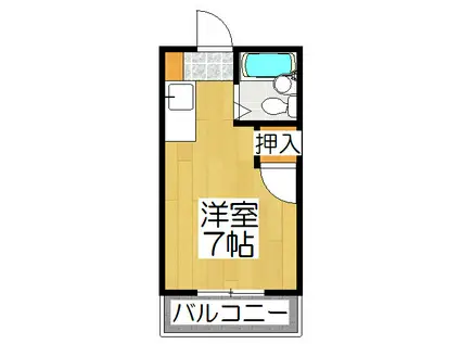 レスポアールオオニシ(ワンルーム/3階)の間取り写真