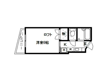 高橋ビル(1K/4階)の間取り写真