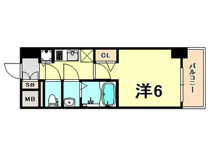 ファステート神戸アモーレ(1K/5階)の間取り写真