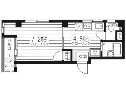 アーバンヒルズ(1K/2階)の間取り写真