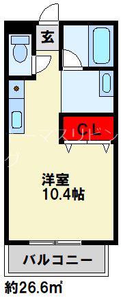 TENOU BLD(ワンルーム/3階)の間取り写真