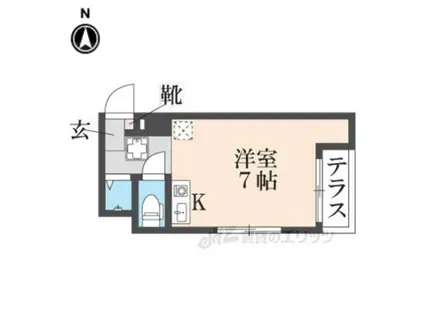 リベラル宮之阪(ワンルーム/1階)の間取り写真