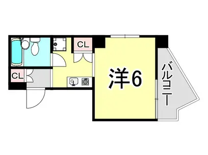 THE CITY甲子園口(ワンルーム/3階)の間取り写真