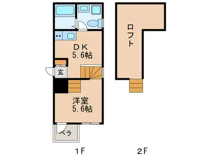 ピアチェーレ新栄(1DK/2階)の間取り写真