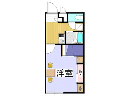 レオパレスブリリアント・グリーン(1K/2階)の間取り写真