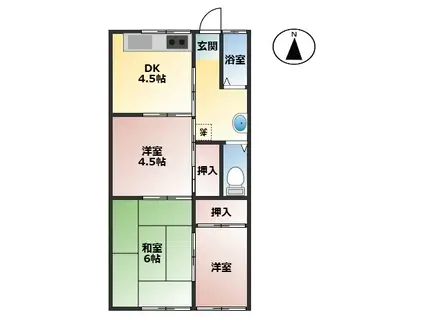 メゾンパークサイド(3DK/2階)の間取り写真