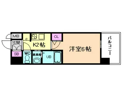 エステムコート新大阪XIIIニスタ(1K/7階)の間取り写真
