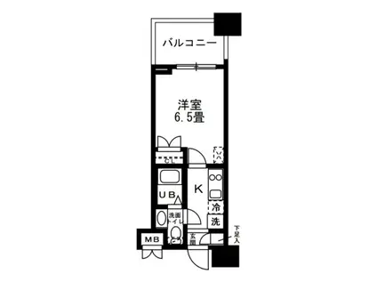 レジディア錦糸町(1K/9階)の間取り写真