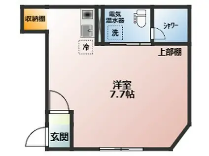 COCOFLAT江古田(ワンルーム/3階)の間取り写真
