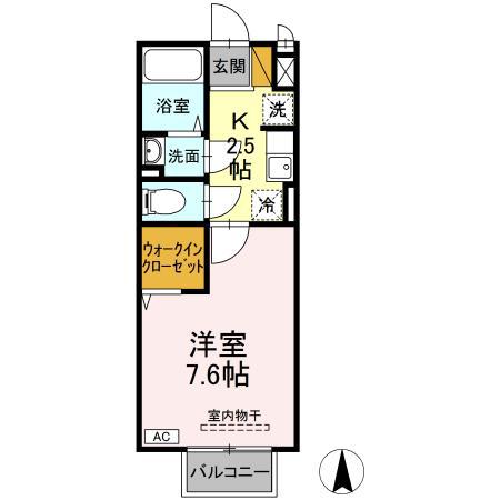 ダイユーパレス(1K/2階)の間取り写真