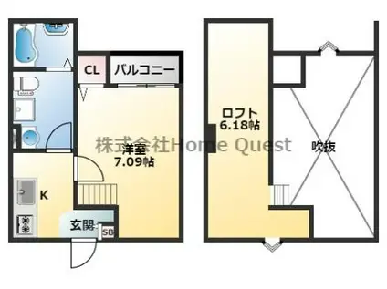 シャルマンコートIII(1K/1階)の間取り写真