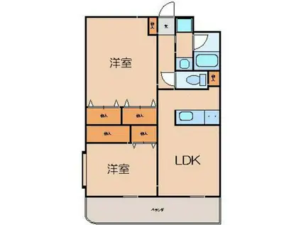 エレガントライフV(2LDK/3階)の間取り写真
