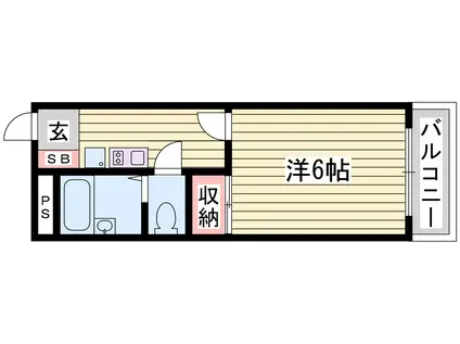 細江マンション(1K/1階)の間取り写真