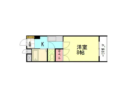 ホーユウコンフォルトレディース金沢寺町(1K/3階)の間取り写真