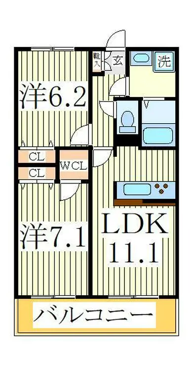 グリシーナおおたか 4階階 間取り