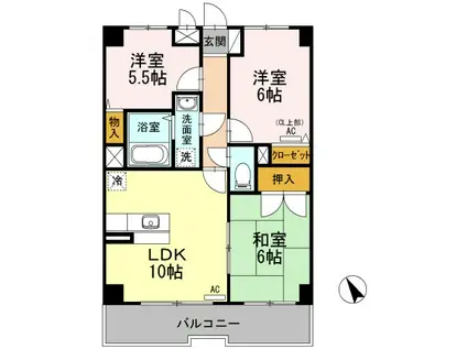 ロイヤルプレイス010(3LDK/4階)の間取り写真