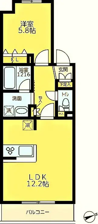 レジディア調布 1階階 間取り