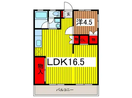 渋谷コート2号館(1LDK/4階)の間取り写真