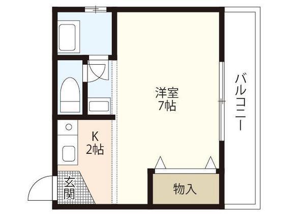 上原ビル(1K/4階)の間取り写真