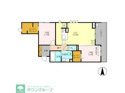 KEE RISE(2LDK/1階)の間取り写真