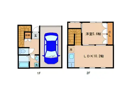 LA LUCE(1LDK/1階)の間取り写真