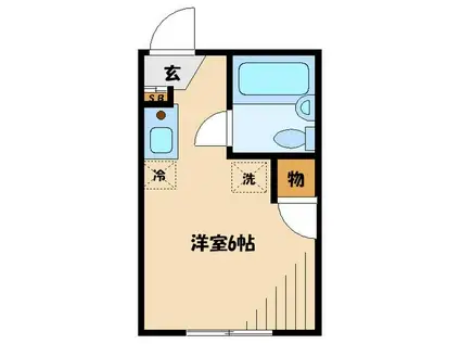 セントレージつつじヶ丘(ワンルーム/1階)の間取り写真