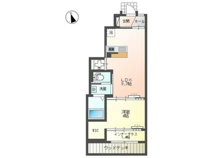 パーチェ(1LDK/1階)の間取り写真