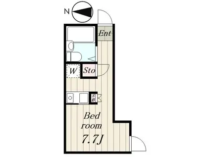 デュオメゾン板橋区役所前(ワンルーム/3階)の間取り写真