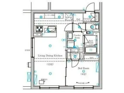 MIND KOJIYA(1LDK/4階)の間取り写真