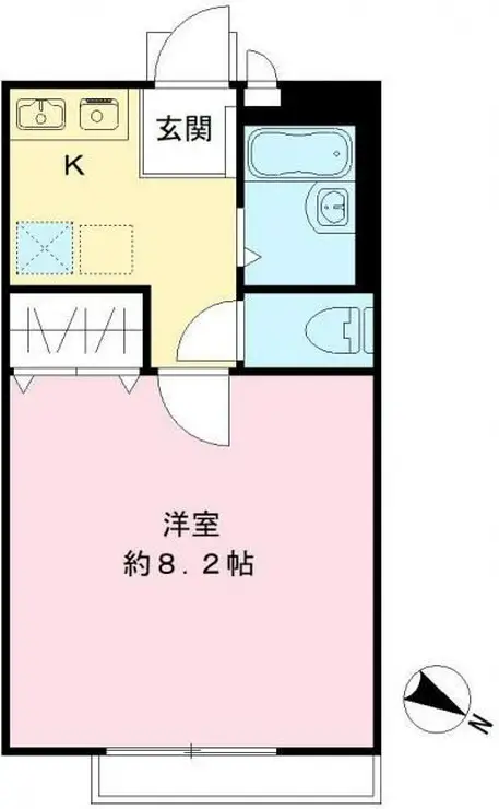 シャレー中落合 1階階 間取り