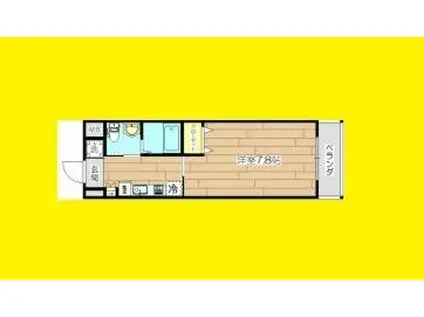 エテルノヨシダ(1K/4階)の間取り写真