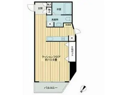 フラワーシティINブラボン(ワンルーム/5階)の間取り写真