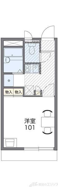 レオパレス銀河(1K/3階)の間取り写真
