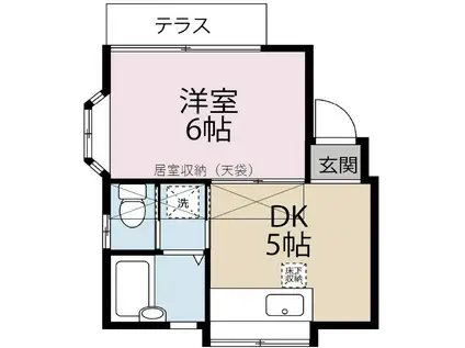 ピュアハウス(1DK/1階)の間取り写真