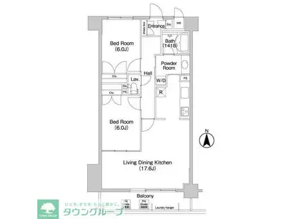 コンフォリア新子安(2LDK/4階)の間取り写真
